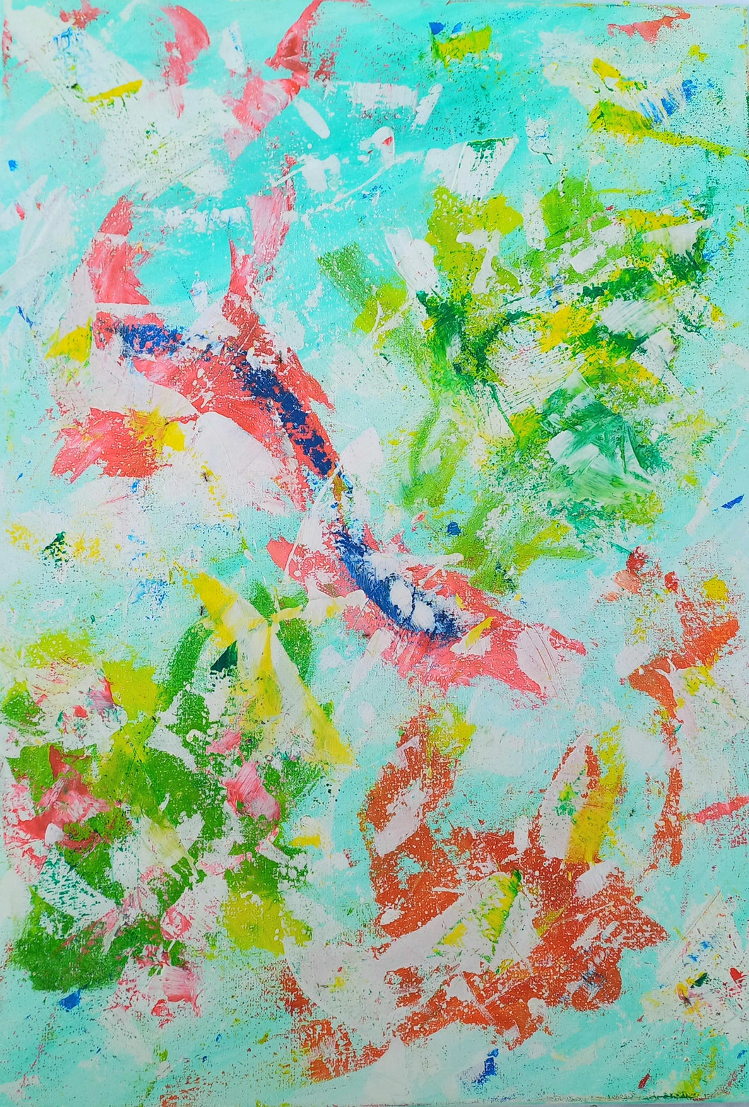 Slow down - 50 x 70 cm, Original Abstract Painting by AGNES IGNACZ SS'23