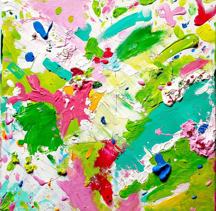 Best day of my life - 40 x 40 cm - NOT FOR SALE - Original Abstract Painting by AGNES IGNACZ SS'23