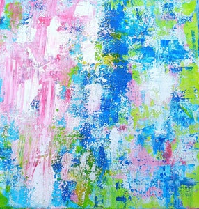 Crush - 40 x 40 cm, Original Abstract Painting by AGNES IGNACZ SS'23